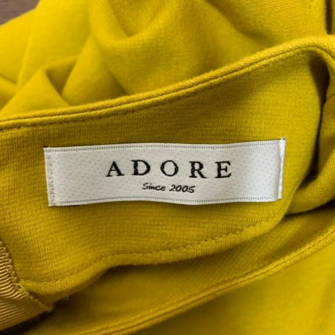 ADORE(アドーア)のADORE(アドーア) 半袖カットソー サイズ38 M レディース美品  - ダークイエロー クルーネック/変形デザイン レディースのトップス(カットソー(半袖/袖なし))の商品写真