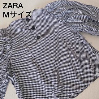 ザラ(ZARA)のZARA ブラウス ギンガムチェック 提灯袖(シャツ/ブラウス(長袖/七分))