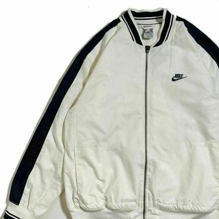 NIKE - 【Nike】00sナイキホワイトブルゾン 古着Y2KグレータグXLサイズ