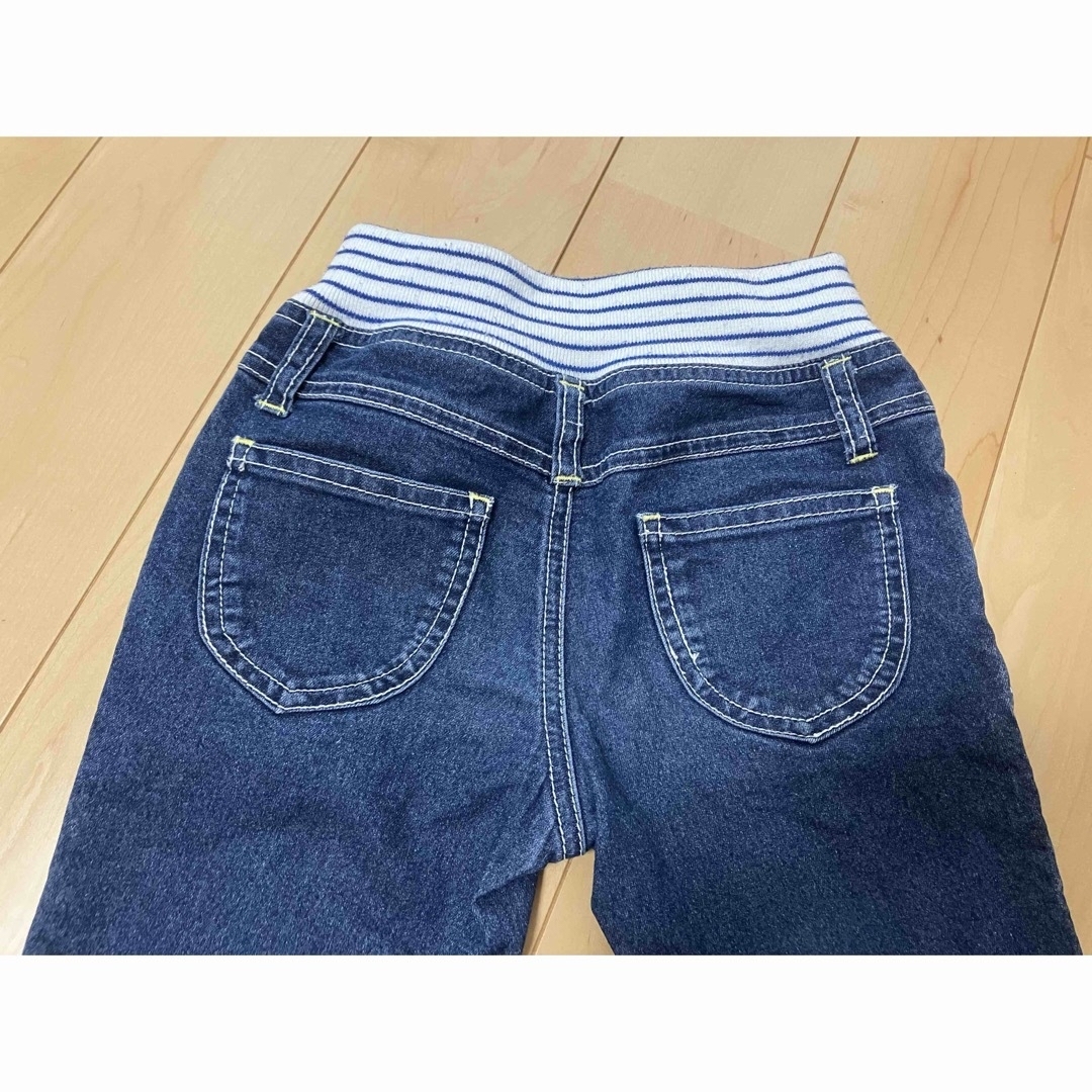 キッズ　デニムパンツ　100   2枚 キッズ/ベビー/マタニティのキッズ服女の子用(90cm~)(パンツ/スパッツ)の商品写真