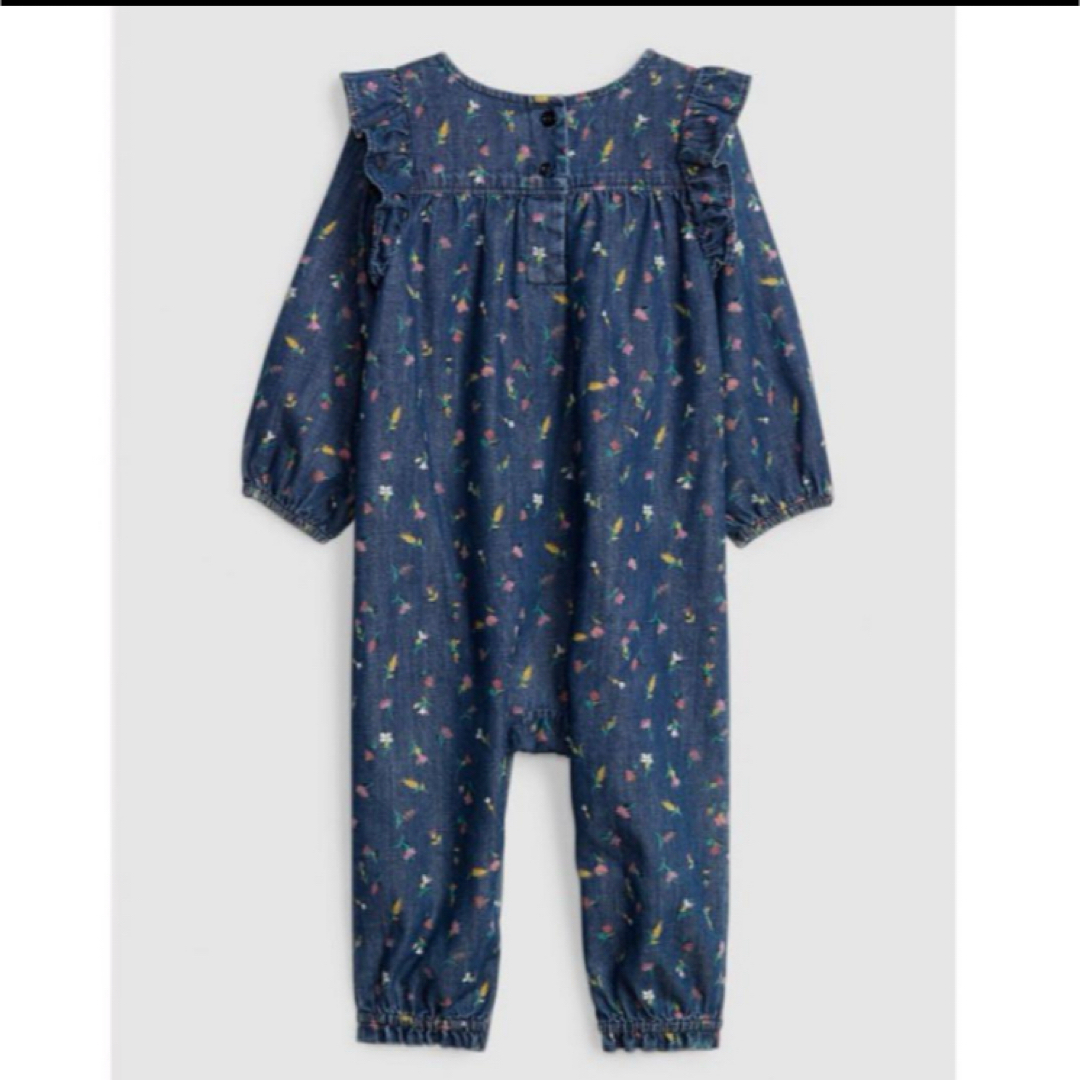 babyGAP(ベビーギャップ)の【新品タグ付】baby GAP デニム　ボディオール　花柄　70cm キッズ/ベビー/マタニティのベビー服(~85cm)(カバーオール)の商品写真