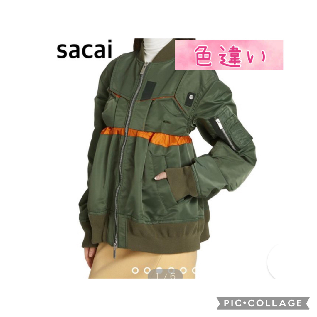 sacai(サカイ)のsacai Nylon Twill Mix Blouson     MA-1  レディースのジャケット/アウター(ブルゾン)の商品写真