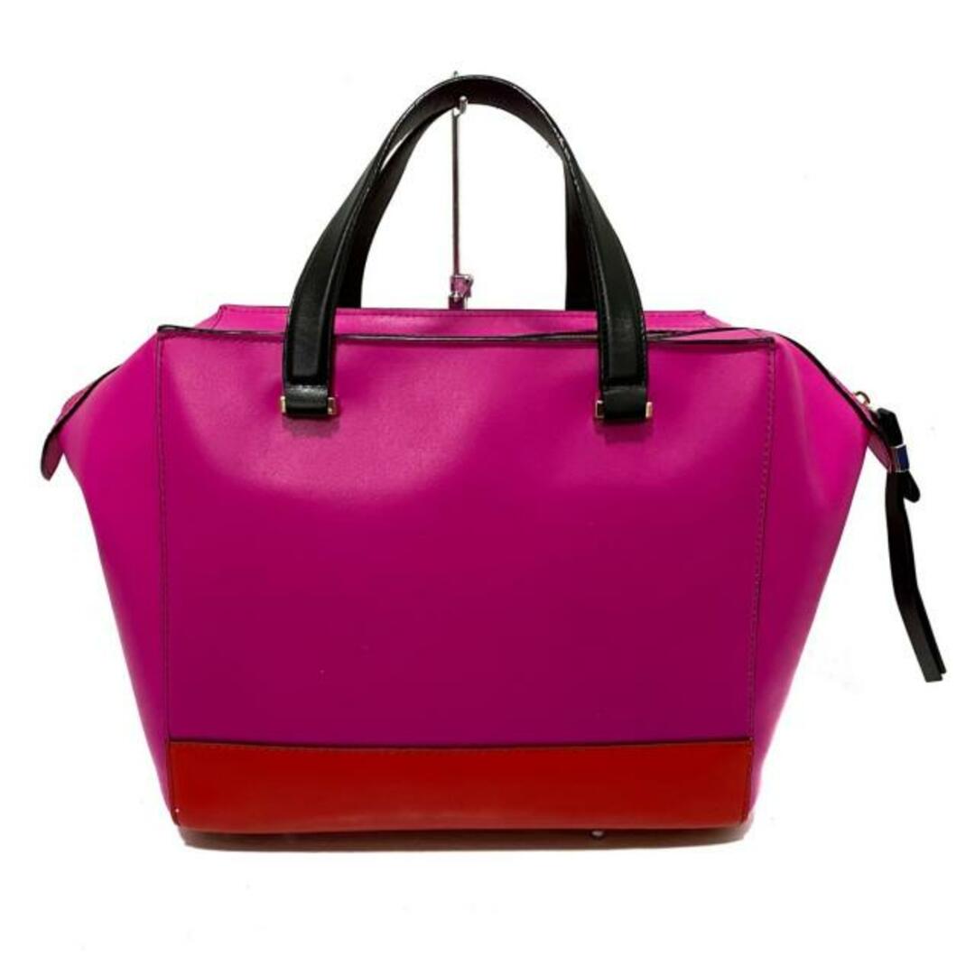 kate spade new york(ケイトスペードニューヨーク)のKate spade(ケイトスペード) ハンドバッグ - PXRU4458 ピンク×レッド×黒 リボン レザー レディースのバッグ(ハンドバッグ)の商品写真