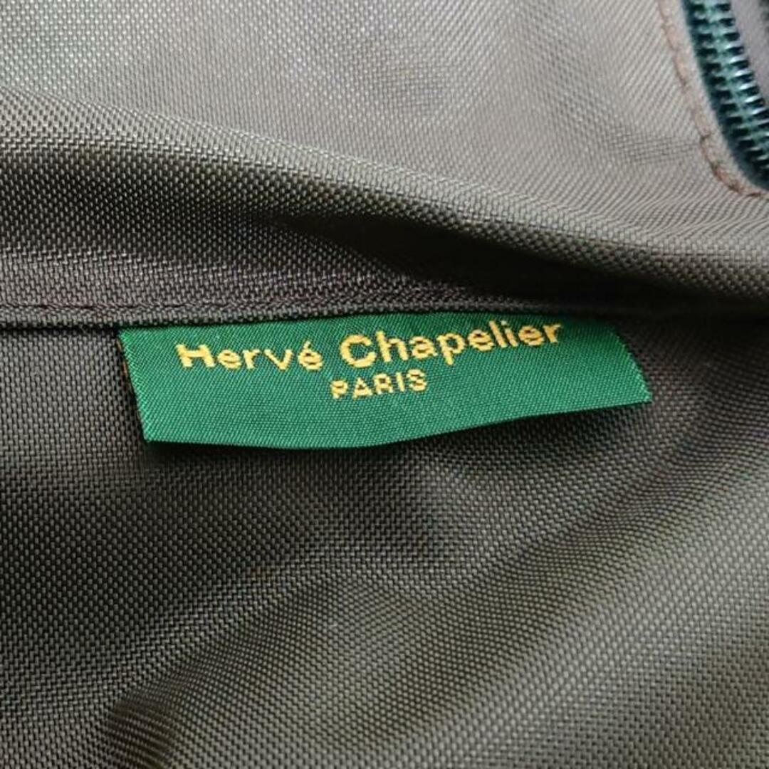 Herve Chapelier(エルベシャプリエ)のHerve Chapelier(エルベシャプリエ) リュックサック - ダークブラウン×黒 ナイロン×レザー レディースのバッグ(リュック/バックパック)の商品写真