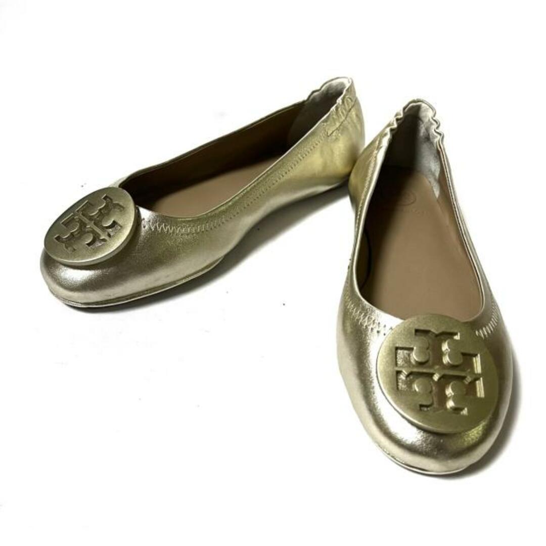 Tory Burch(トリーバーチ)のTORY BURCH(トリーバーチ) フラットシューズ 6M レディース新品同様  - ゴールド レザー×金属素材 レディースの靴/シューズ(その他)の商品写真