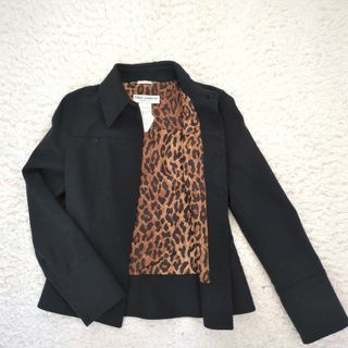 ドルチェアンドガッバーナ(DOLCE&GABBANA)の良品 ドルチェ&ガッバーナ ウールジャケット レオパード シャツジャケット 38(テーラードジャケット)