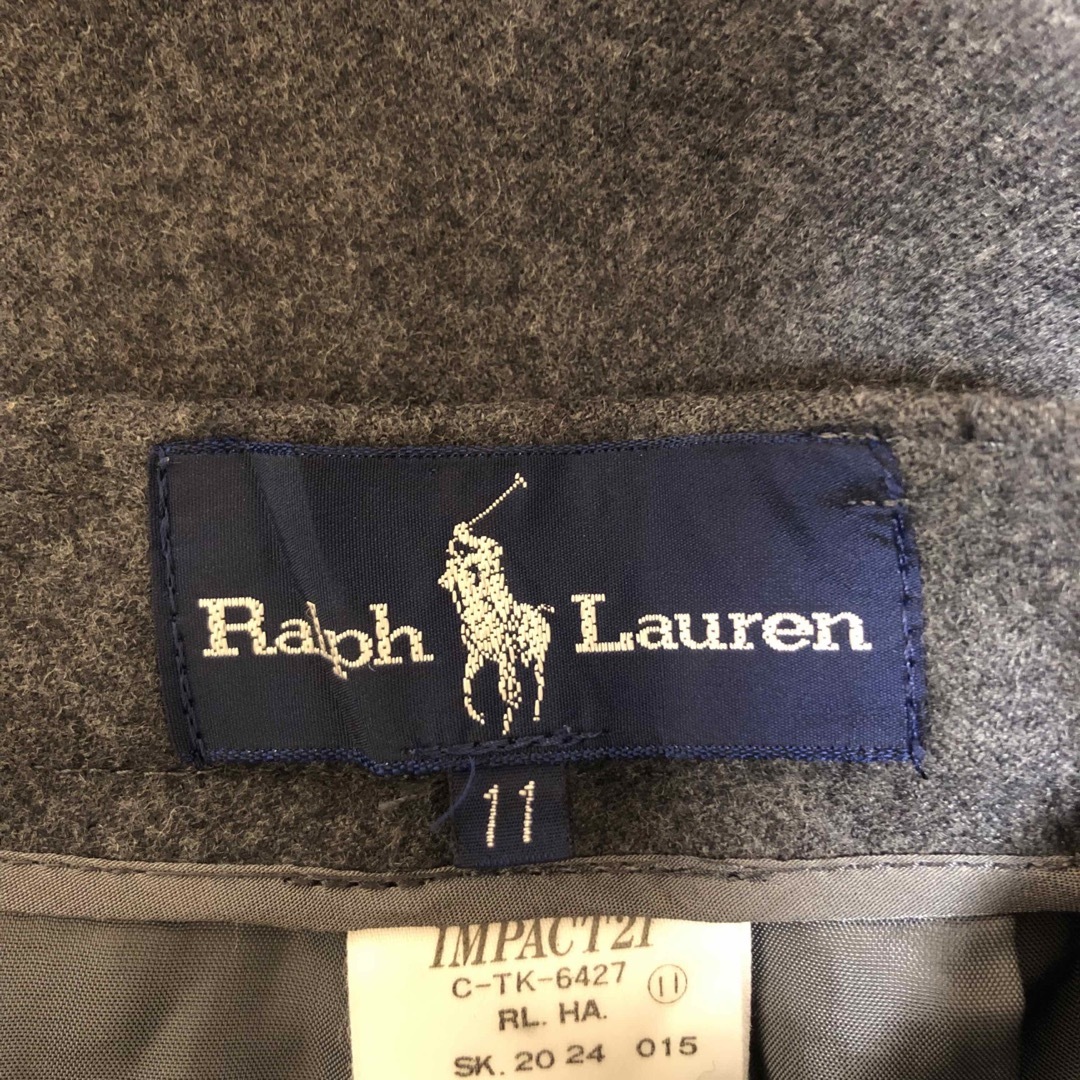 Ralph Lauren(ラルフローレン)の【Ralph Lauren】ひざ下丈　巻きスカート　ラップスカート　グレー　L レディースのスカート(ひざ丈スカート)の商品写真