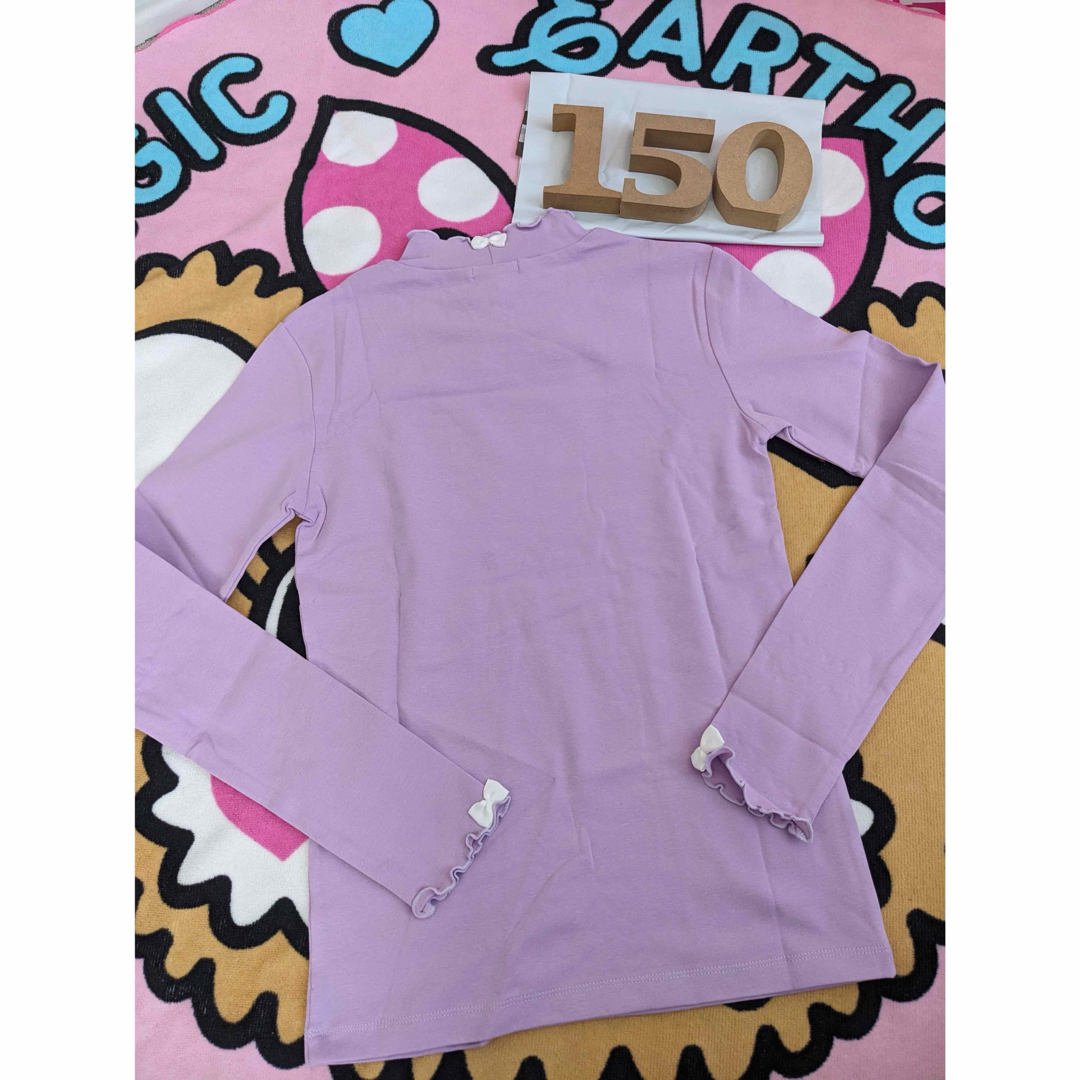 RONI(ロニィ)の224🌸新品🌸RONI🌸リボン ラベンダーTシャツ🌸155 キッズ/ベビー/マタニティのキッズ服女の子用(90cm~)(Tシャツ/カットソー)の商品写真