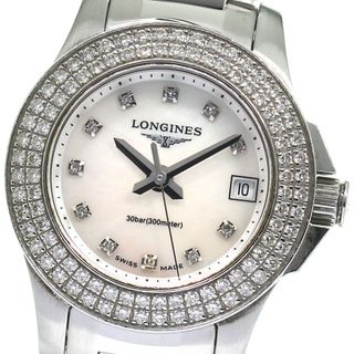 ロンジン(LONGINES)のロンジン LONGINES L3.158.0 コンクエスト ダイヤベゼル クォーツ レディース 保証書付き_799002(腕時計)