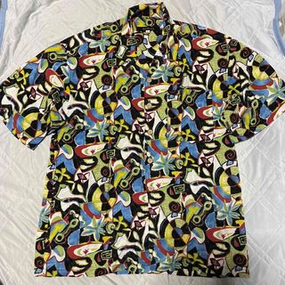 アートヴィンテージ(ART VINTAGE)の90's BACHRACH 開襟シャツ アート柄 L(シャツ)