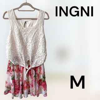 INGNI - INGNI イング　花柄ノースリーブ ワンピース　Mサイズ
