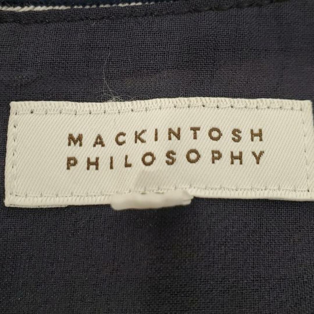 MACKINTOSH PHILOSOPHY(マッキントッシュフィロソフィー)のMACKINTOSH PHILOSOPHY(マッキントッシュフィロソフィー) ワンピース サイズ38 L レディース - ダークネイビー×レッド×白 ノースリーブ/ロング/ボーダー/プリーツ レディースのワンピース(その他)の商品写真