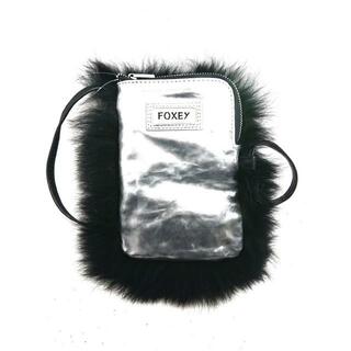 フォクシー(FOXEY)のFOXEY(フォクシー) ショルダーバッグ - 黒×シルバー ファー×合皮(ショルダーバッグ)