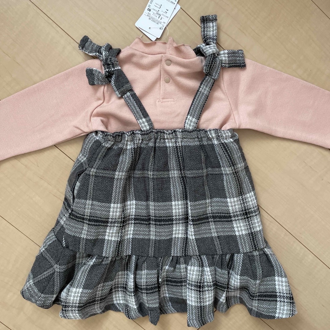 petit main(プティマイン)のpetit main ツイードキャミワンピセット 80 キッズ/ベビー/マタニティのベビー服(~85cm)(ワンピース)の商品写真