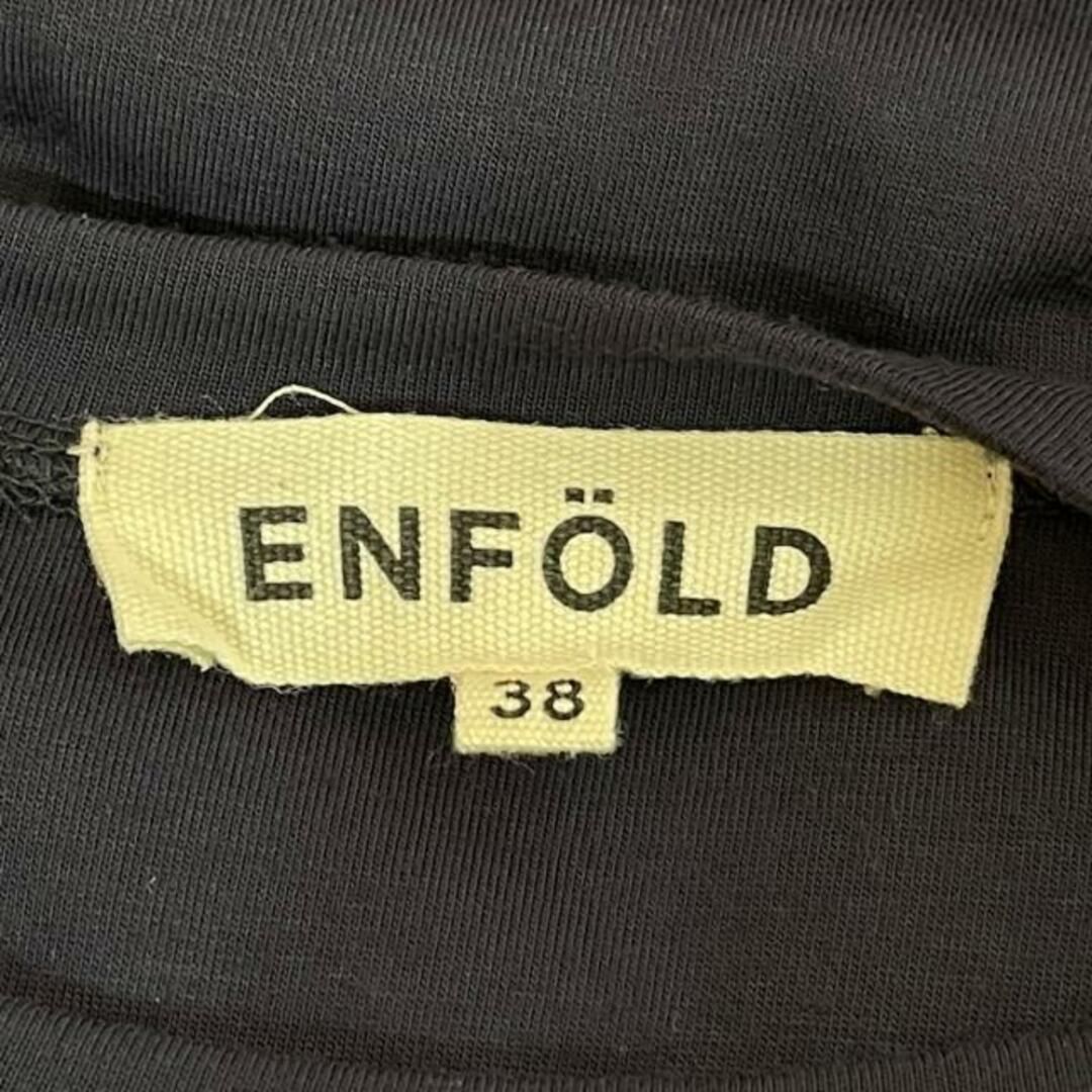 ENFOLD(エンフォルド)のENFOLD(エンフォルド) ノースリーブカットソー サイズ38 M レディース - 黒 レディースのトップス(カットソー(半袖/袖なし))の商品写真