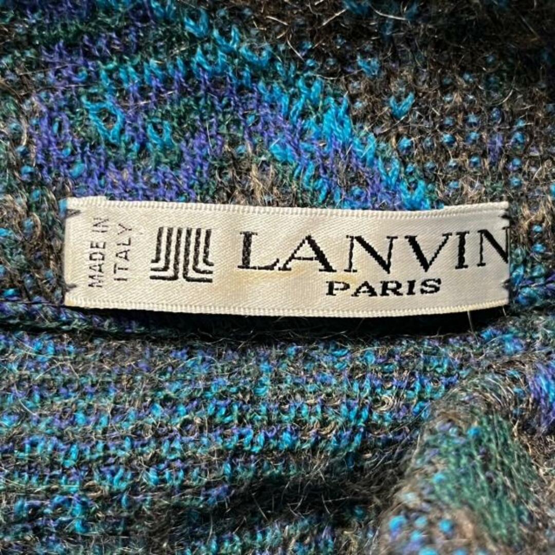 LANVIN(ランバン)のLANVIN(ランバン) ワンピース サイズ46 XL レディース - ベージュ×ライトブルー×マルチ 長袖/マキシ丈/ニット レディースのワンピース(その他)の商品写真