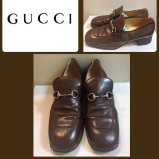 グッチ(Gucci)のグッチ♡ダークブラウンレザー ビットローファー♡(ローファー/革靴)