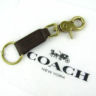 コーチ(COACH)のコーチ キーホルダー レザー キーリング チャーム ブランド 小物 メンズ レディース ブラウン COACH(キーホルダー)