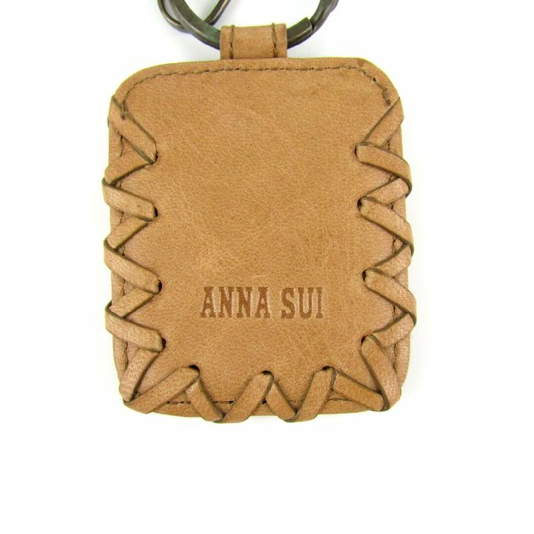 ANNA SUI(アナスイ)のアナスイ キーホルダー キーリング レザー 蝶 6連 チャーム ブランド 小物 レディース ブラウン ANNA SUI レディースのファッション小物(キーホルダー)の商品写真