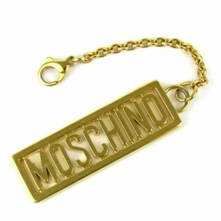 モスキーノ(MOSCHINO)のモスキーノ キーホルダー ロゴプレート キーリング チャーム ブランド 小物 メンズ レディース ゴールド MOSCHINO(キーホルダー)