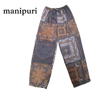 マニプリ(manipuri)の美品 manipuri マニプリ バンダナ柄 ペイズリー柄 パンツ リラックス(カジュアルパンツ)