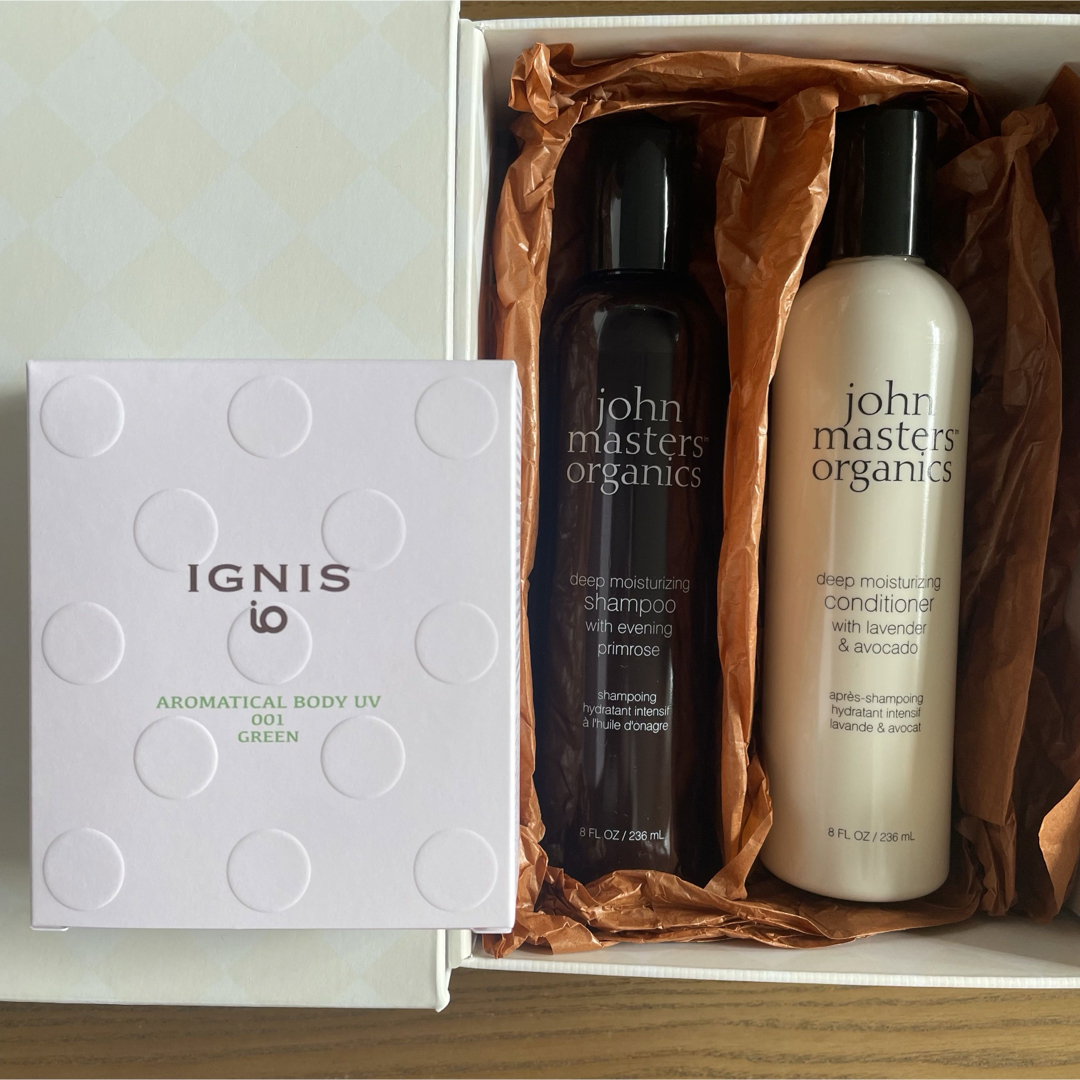 John Masters Organics(ジョンマスターオーガニック)のジョンマスターシャンプー・コンディショナー　イグニスボディ用日焼け止め乳液 コスメ/美容のヘアケア/スタイリング(シャンプー/コンディショナーセット)の商品写真