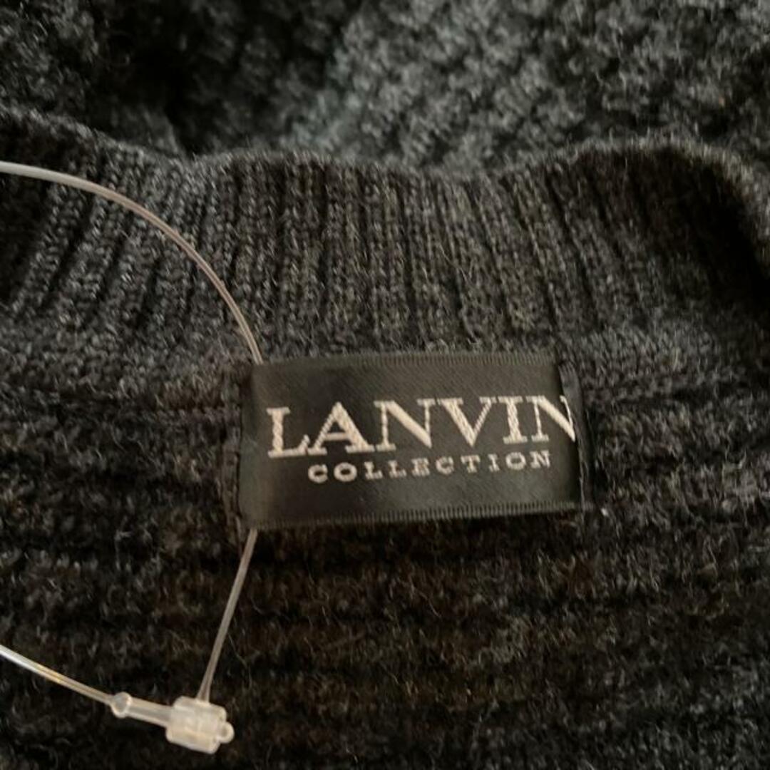 LANVIN COLLECTION(ランバンコレクション)のLANVIN COLLECTION(ランバンコレクション) 長袖セーター サイズL メンズ - ダークグレー×黒 ボーダー メンズのトップス(ニット/セーター)の商品写真