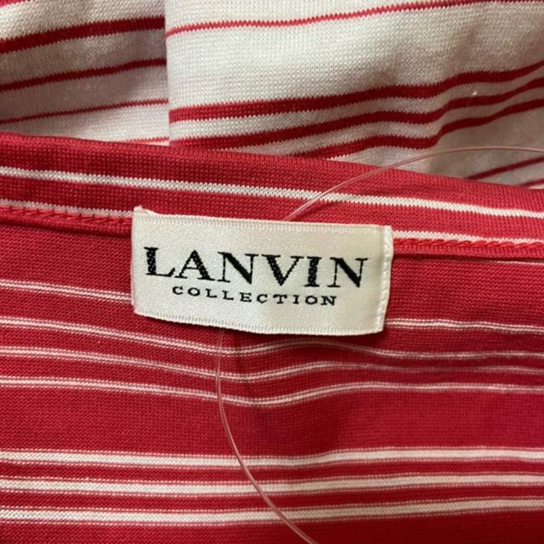 LANVIN COLLECTION(ランバンコレクション)のLANVIN COLLECTION(ランバンコレクション) 半袖Tシャツ サイズM メンズ - 白×レッド ボーダー メンズのトップス(Tシャツ/カットソー(半袖/袖なし))の商品写真