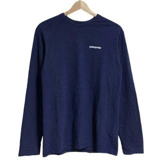 パタゴニア(patagonia)のPatagonia(パタゴニア) 長袖Tシャツ サイズXS メンズ美品  - ネイビー×黒×マルチ クルーネック(Tシャツ/カットソー(七分/長袖))