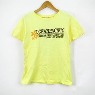 オーシャンパシフィック(OCEAN PACIFIC)のオーシャンパシフィック 半袖Tシャツ ロゴT バックプリント スポーツウェア 大きいサイズ レディース XLサイズ イエロー oceanpacific(Tシャツ(半袖/袖なし))