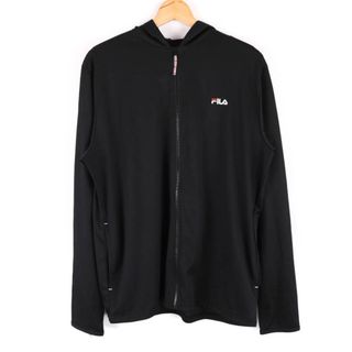 フィラ(FILA)のフィラ ジップアップパーカー メッシュ スポーツウエア 大きいサイズ メンズ LLサイズ ブラック FILA(パーカー)