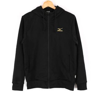 ミズノ(MIZUNO)のミズノ ジップアップパーカー スウェット スエット スポーツウエア メンズ Mサイズ ブラック Mizuno(パーカー)