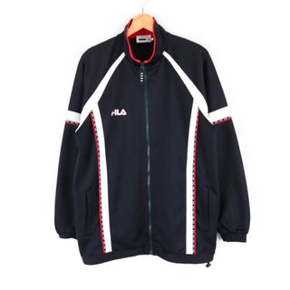 フィラ(FILA)のフィラ ジップアップジャージ 胸ロゴ スポーツウエア  メンズ Lサイズ ネイビー FILA(ジャージ)