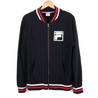 フィラ(FILA)のフィラ ジップアップブルゾン スウェット スエット スポーツウエア メンズ Mサイズ ネイビー FILA(ブルゾン)