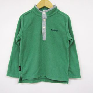 エーグル(AIGLE)のエーグル 長袖Tシャツ フリースTシャツ ハーフボタン キッズ 男の子用 110サイズ グリーン AIGLE(Tシャツ/カットソー)