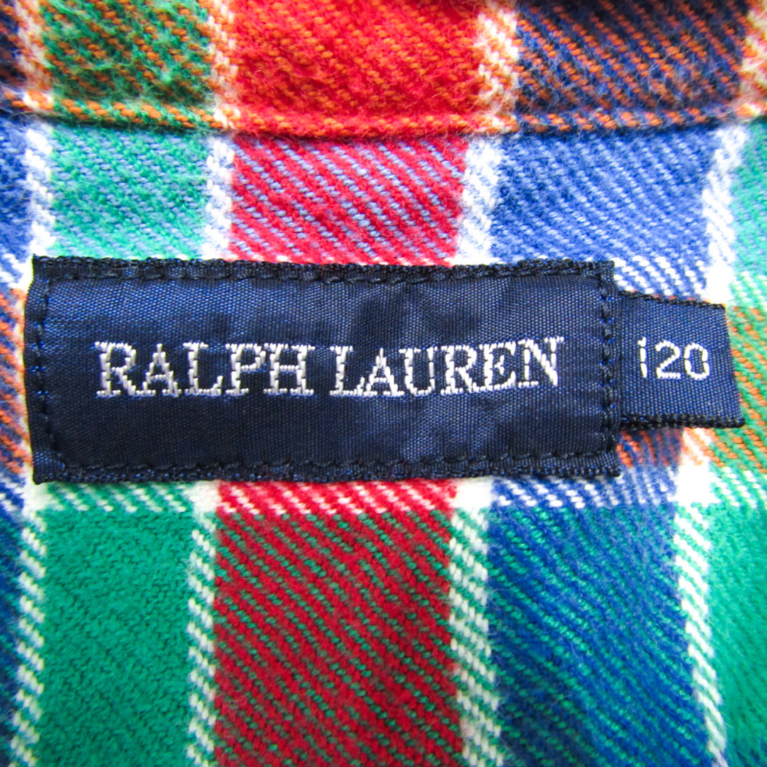 Ralph Lauren(ラルフローレン)のラルフローレン 長袖シャツ チェック柄 ボタンダウン キッズ 男の子用 120サイズ ブルー×ホワイト×レッド RALPH LAUREN キッズ/ベビー/マタニティのキッズ服女の子用(90cm~)(その他)の商品写真