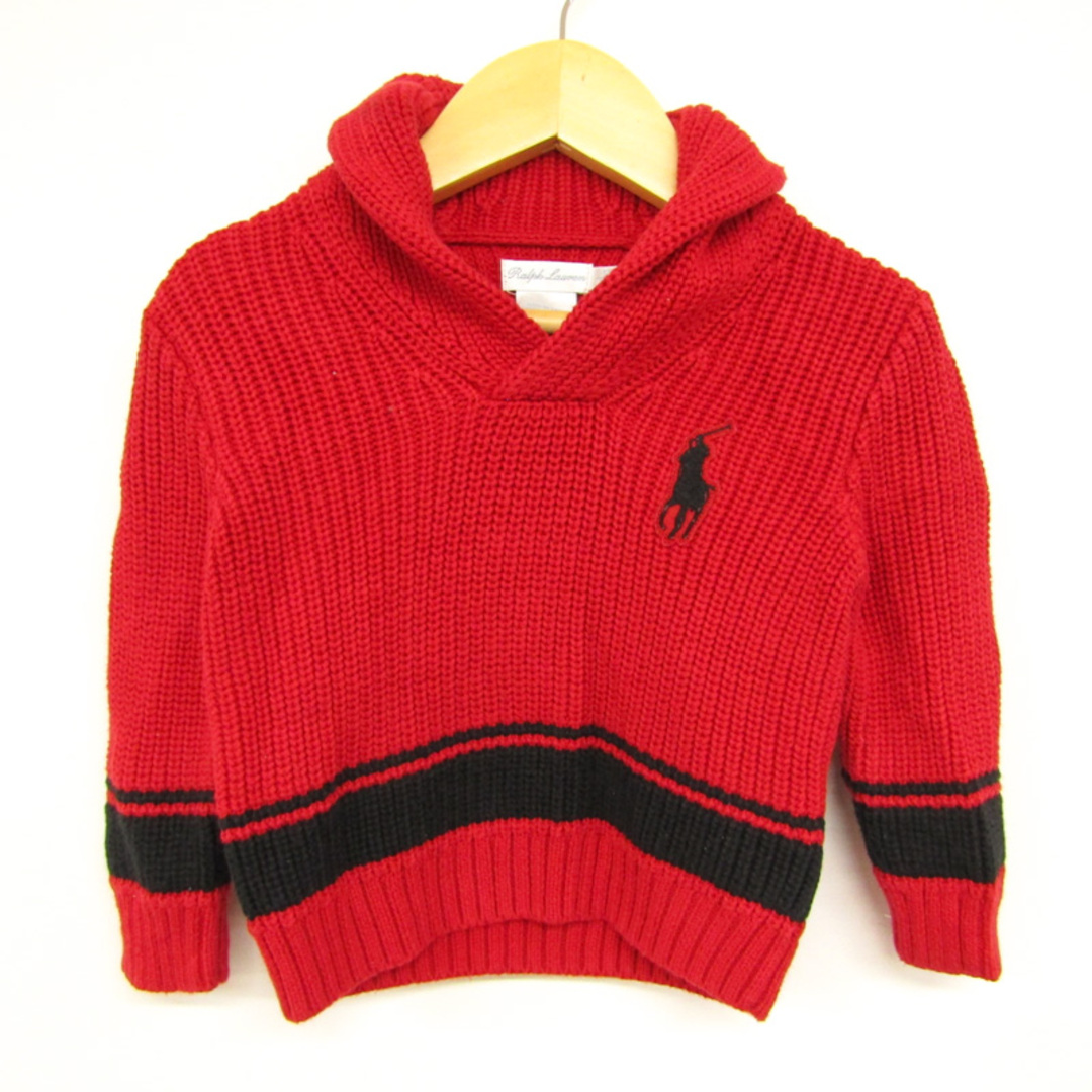 Ralph Lauren(ラルフローレン)のラルフローレン 長袖セーター ショールカラー ビッグポニーロゴ ベビー 男の子用 12M 80/48サイズ レッド RALPH LAUREN キッズ/ベビー/マタニティのベビー服(~85cm)(ニット/セーター)の商品写真