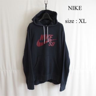 ナイキ(NIKE)のNIKE スウェット プルオーバー パーカー プリント ロゴ XL フーディー(パーカー)