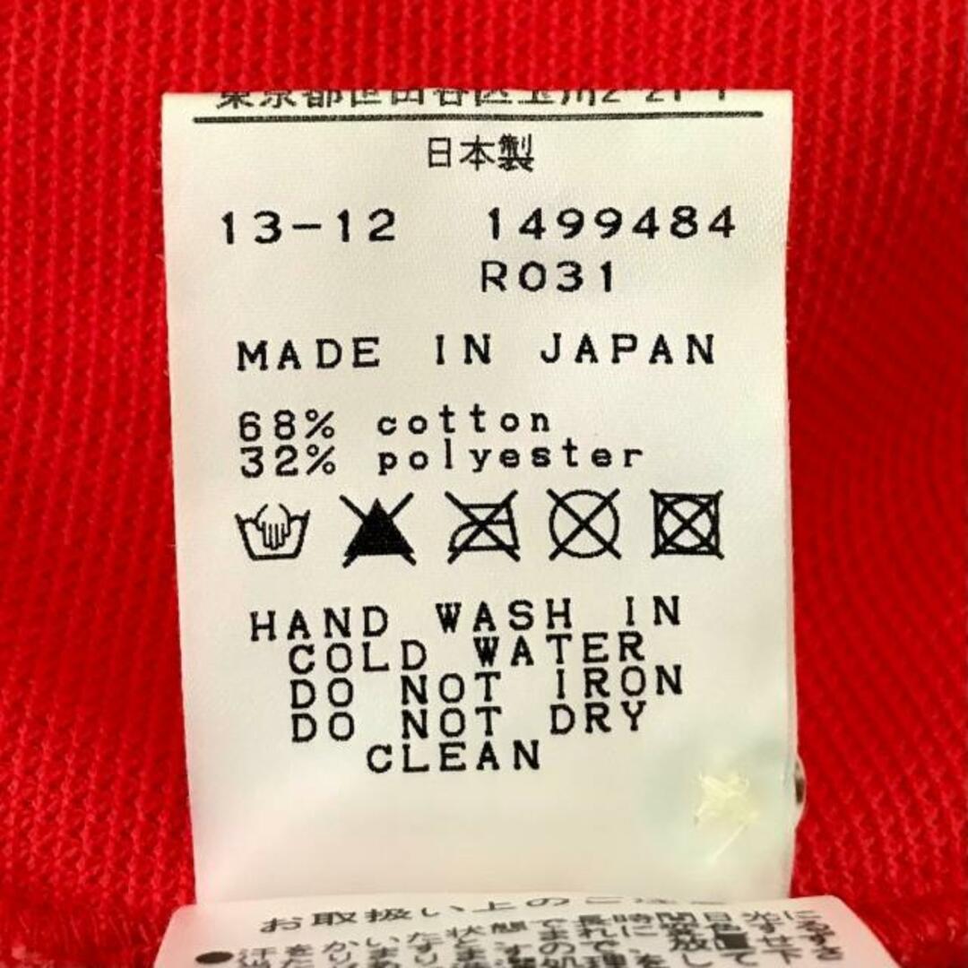 MASTER BUNNY EDITION(マスターバニーエディション) 半袖ポロシャツ サイズ2 M レディース美品  - レッド×ダークネイビー 刺繍 レディースのトップス(ポロシャツ)の商品写真