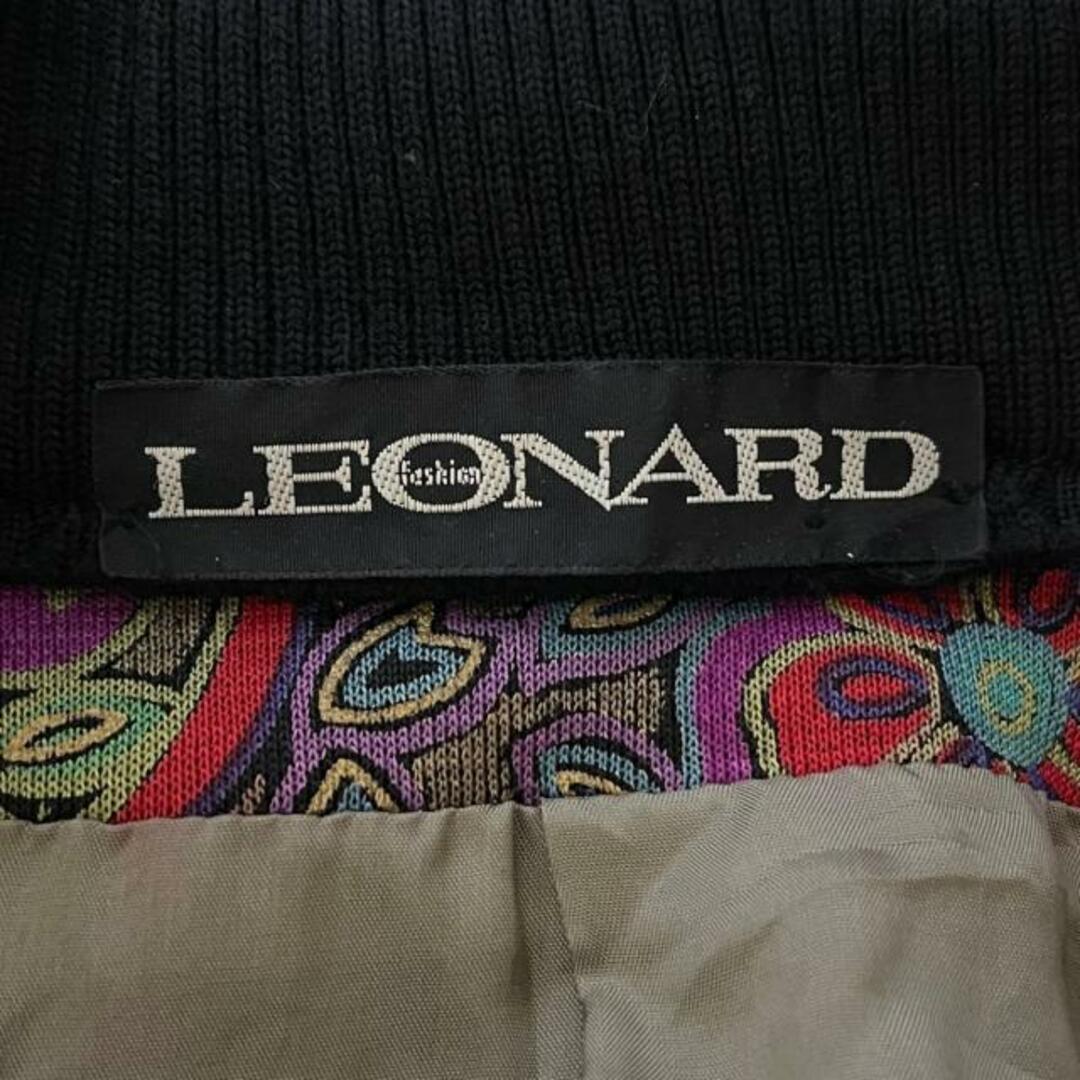 LEONARD(レオナール)のLEONARD(レオナール) カーディガン サイズ11R レディース美品  - 黒×ピンク×マルチ 長袖/花柄 レディースのトップス(カーディガン)の商品写真
