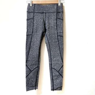 ルルレモン(lululemon)のlululemon(ルルレモン) パンツ サイズ4 XL レディース - ダークグレー×白×黒 クロップド(半端丈)/霜降り/ウエストゴム(その他)