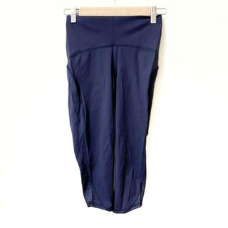 ルルレモン(lululemon)のlululemon(ルルレモン) パンツ サイズ4 XL レディース - ネイビー×黒 クロップド(半端丈)/ウエストゴム/裾ボーダー(その他)