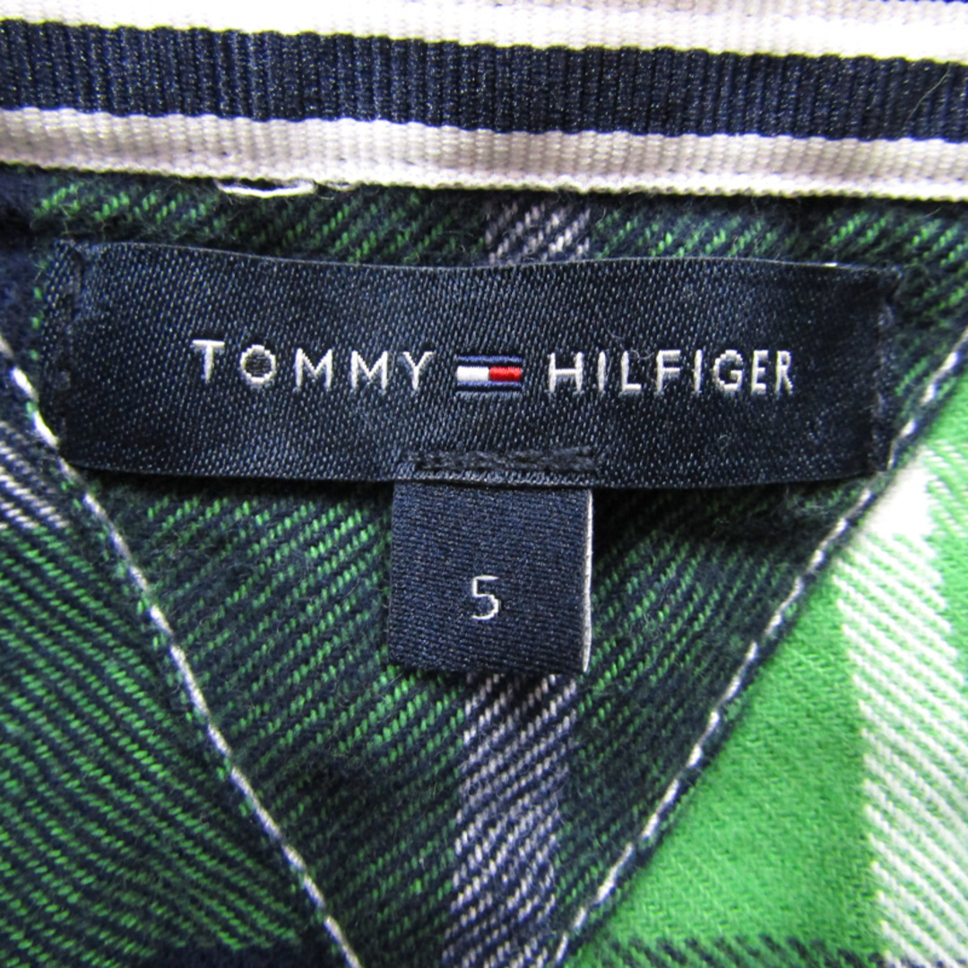 TOMMY HILFIGER(トミーヒルフィガー)のトミーヒルフィガー 長袖シャツ チェック柄 胸ポケット  キッズ 男の子用 5サイズ グリーン×ブラック TOMMY HILFIGER キッズ/ベビー/マタニティのキッズ服女の子用(90cm~)(その他)の商品写真