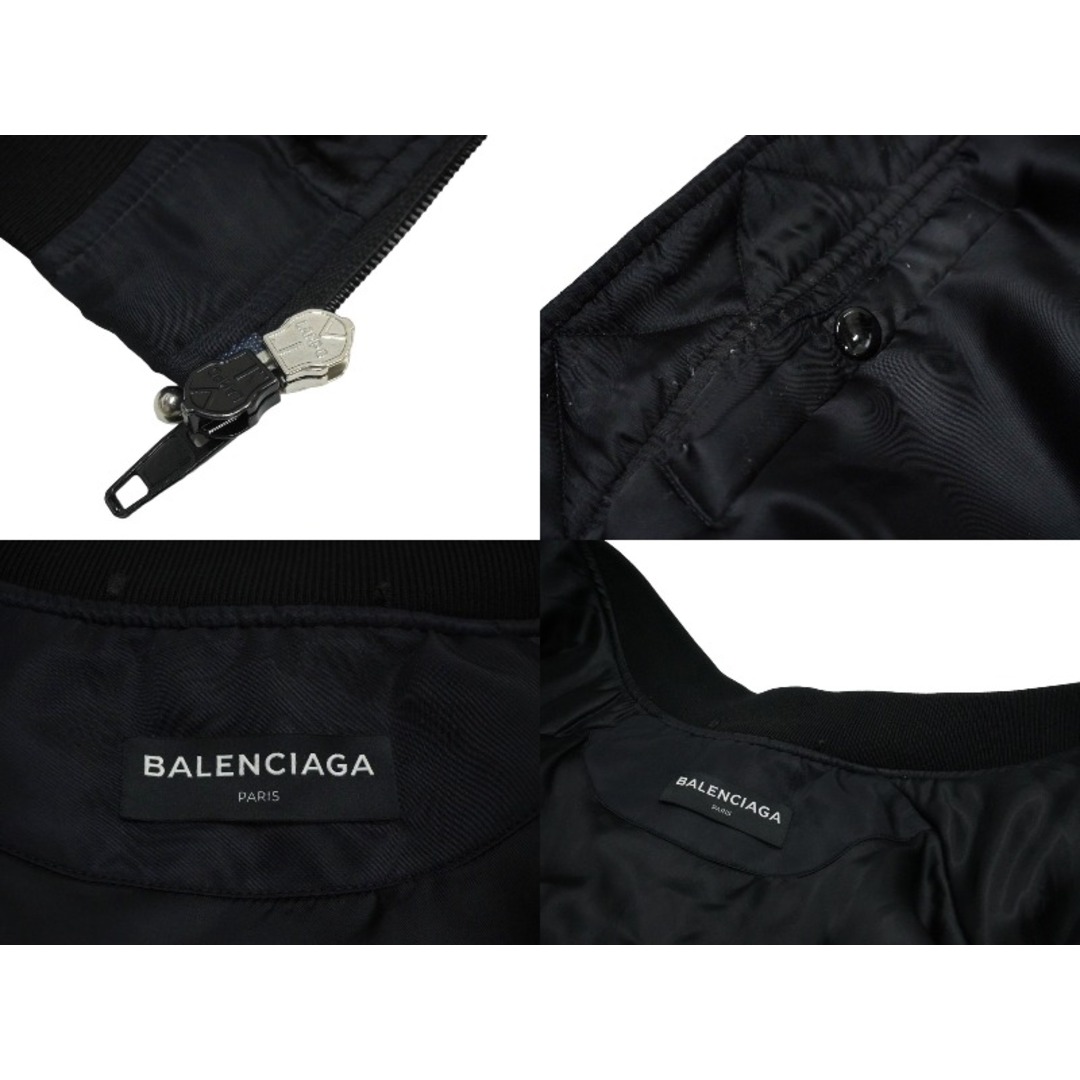 Balenciaga(バレンシアガ)のBALENCIAGA バレンシアガ ブルゾン SINNER MA1 18SS B520 486241 TWD13 ブラック サイズ44 美品 中古 60893 レディースのジャケット/アウター(ブルゾン)の商品写真