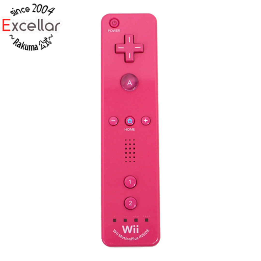 Wii(ウィー)の任天堂　Wiiリモコンプラス ピンク　本体のみ エンタメ/ホビーのゲームソフト/ゲーム機本体(その他)の商品写真