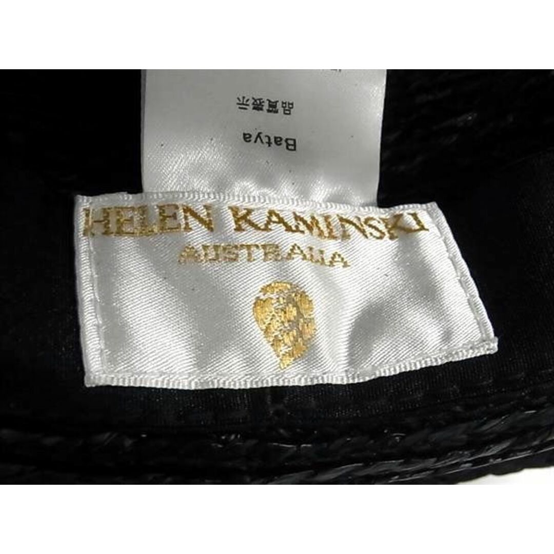 HELEN KAMINSKI(ヘレンカミンスキー)の■極美品■ HELEN KAMINSKI ヘレンカミンスキー ラフィア ハット 帽子 レディース ブラック系 AT3390  レディースの帽子(その他)の商品写真