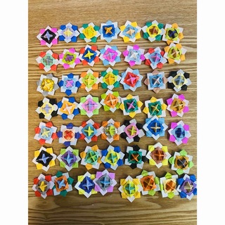 折り紙　コマ　ハンドメイド　60個(各種パーツ)