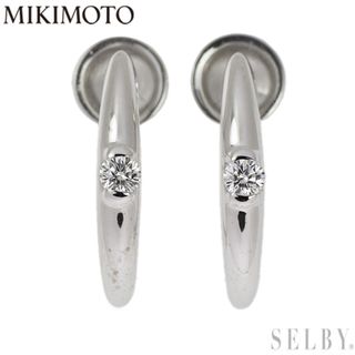 ミキモト(MIKIMOTO)のミキモト K18WG ダイヤモンド イヤリング(イヤリング)