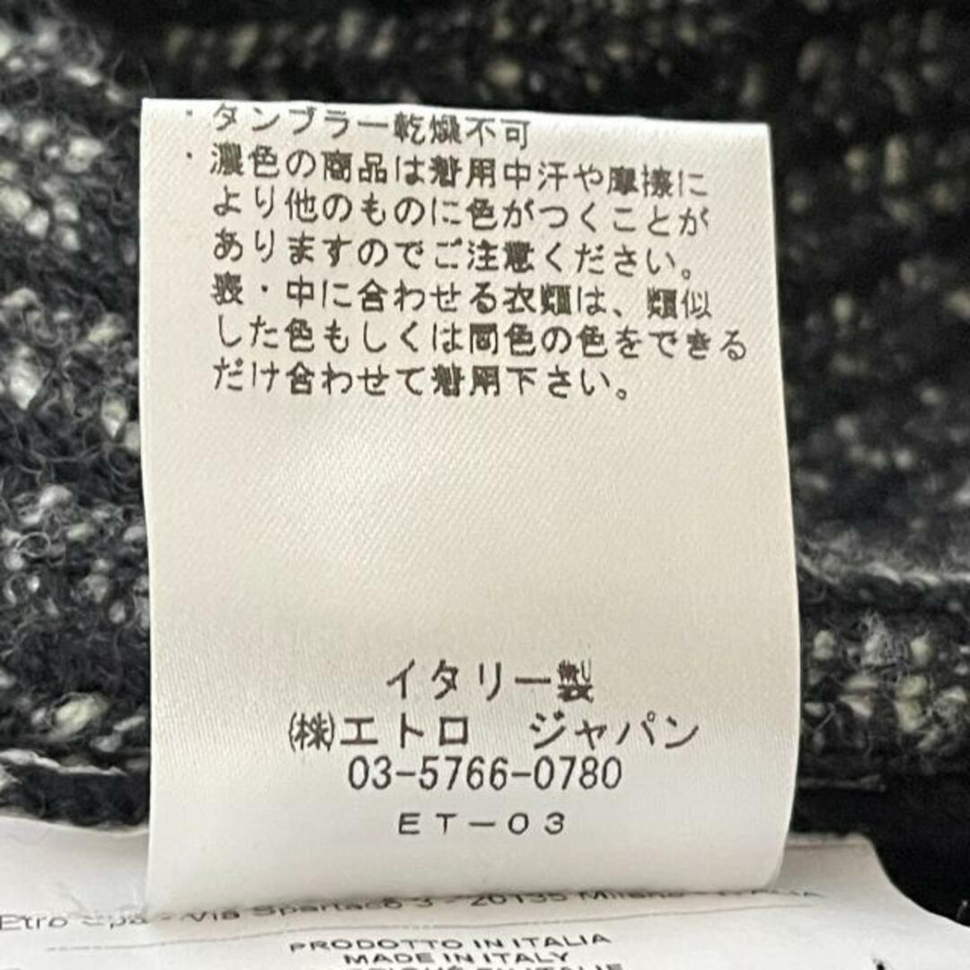 ETRO(エトロ)のETRO(エトロ) 長袖セーター サイズ40 M レディース美品  - 黒×白 クルーネック レディースのトップス(ニット/セーター)の商品写真