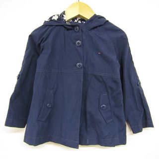 トミーヒルフィガー(TOMMY HILFIGER)のトミーヒルフィガー ショートコート パーカー アウター ベビー 女の子用 92サイズ ネイビー TOMMY HILFIGER(ジャケット/コート)